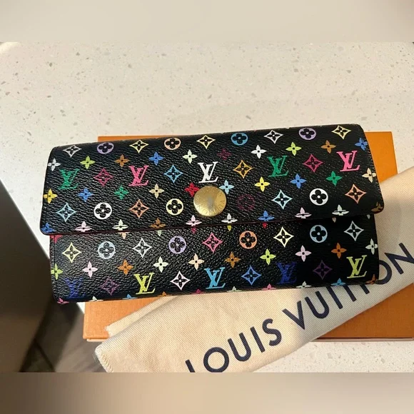 Louis Vuitton▪️RARE Multicolor full size Continental Sarah wallet - Picture 2 of 12